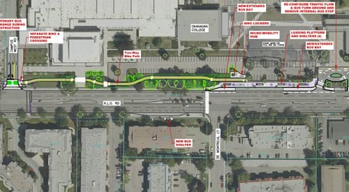 Significant summer makeover coming for Okanagan College Transit Exchange